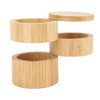 Home 3 Tier Bamboo Wood Container 3 Tier Seasoning Container