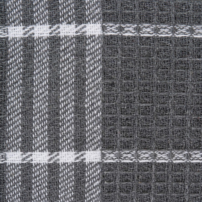 DII Waffle Weave Kitchen Collection, 100% Cotton, Kitchen Set, Gray