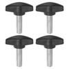 sourcing map 4pcs Tee Wing Knobs Thumb Screws M8 x