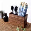 Pen Holder, Wooden Walnut Pencil Holder, Divider, Natural Wood Pen
