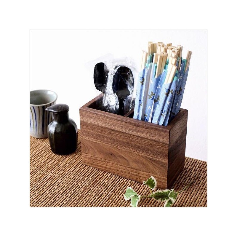 Pen Holder, Wooden Walnut Pencil Holder, Divider, Natural Wood Pen