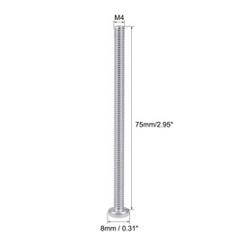 TOP-VIGOR 10Pcs Cross Pan Head Machine Screws, M4x75mm Phillips Round Head Screws Bolts for Machinery, Furniture, Car, Motorcycle Repair, Electronic Products, Ship Assembly, and DIY