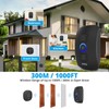 Kerui Wireless Bell 1 Transmitter 2 Receivers, Waterproof Doorbell Wireless