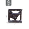 Zestify Exquisite Vintage Cast Iron Napkin Holder With Playful Standing