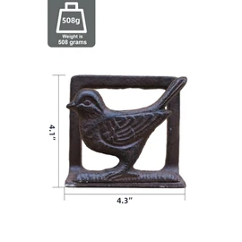 Zestify Exquisite Vintage Cast Iron Napkin Holder With Playful Standing Animal Motif - Elevate Elegance And Functionality In Your Table Setting (Birdie)