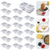 COMFUGOG 20pcs Double Compartment Condiment Container with Lids, Mini Plastic