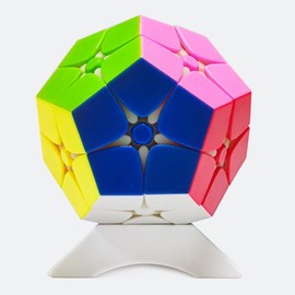 FunnyGoo Shengshou 2x2x12 Megaminx Dodecahedron Block Puzzle 2x212 Surface Gigaminx twist magic puzzles Cube Stickerless Multicolour Toy with cube stand
