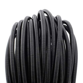 ZhiYo 50 FT 1/4” Wire Loom Split Tubing Auto Wire Conduit Flexible Cover | High Temperature Heat Resistant -40F to 257F | Plastic Cover for Electrical Wires & Cables