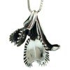 Silver Double Venus Flytrap Necklace