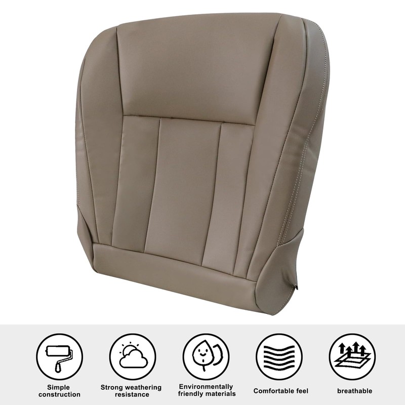 SecosAutoparts Driver & Passenger Side Bottom Microfiber Leather Seat Cover