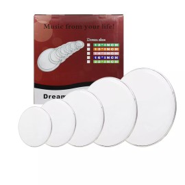 Unbranded 5Pcs Drum Skin Heads Set of 5 White 22", 16",14", 13",12"  DrumSkins For Rock US