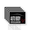 Auto Body Full Collision Repair Yard Sign 5 Pack of