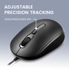 perixx PERIMICE-222 Wired Optical Mouse, Ergonomic Design, Silent Clicks, 5.9
