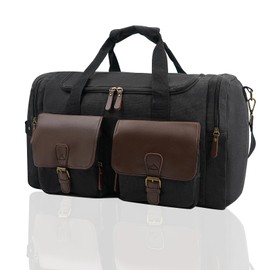 Men's Weekender Overnight Bag Multi-Compartment, Carry-On Travel Gym Bag for Men, Retro Design