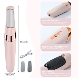 Tomdesk Hornhautentferner Elektrisch, Pediküre Set Fußpflege Elektrisch, Wiederaufladbarer Hornhaut Entfernen Fuß, Pediküre-Werkzeuge für Fußpflege für Abgestorbene und Rissige Trockene Haut