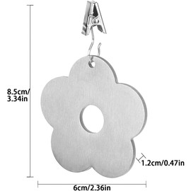 DMZK 8Pcs Stainless Steel Flower Shaped Table Cover, Tablecloth Weights with Clip, Tablecloth Clamps for Outdoor Picnic Family Dinner Table Decoration