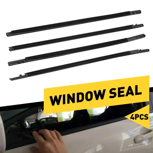 Unbranded 4PCS Weatherstrip Window Moulding Trim Seal Belt For Honda