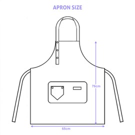 Yotsuba Apron, Unisex Bib Apron, Upgraded Waterproof Canvas, Adjustable, Multiple Large Pockets, Wear-Resistant for BBQ, Kitchen, Hairstylist, Waiters, Artists, Beauticians, Bar Shop (Black)