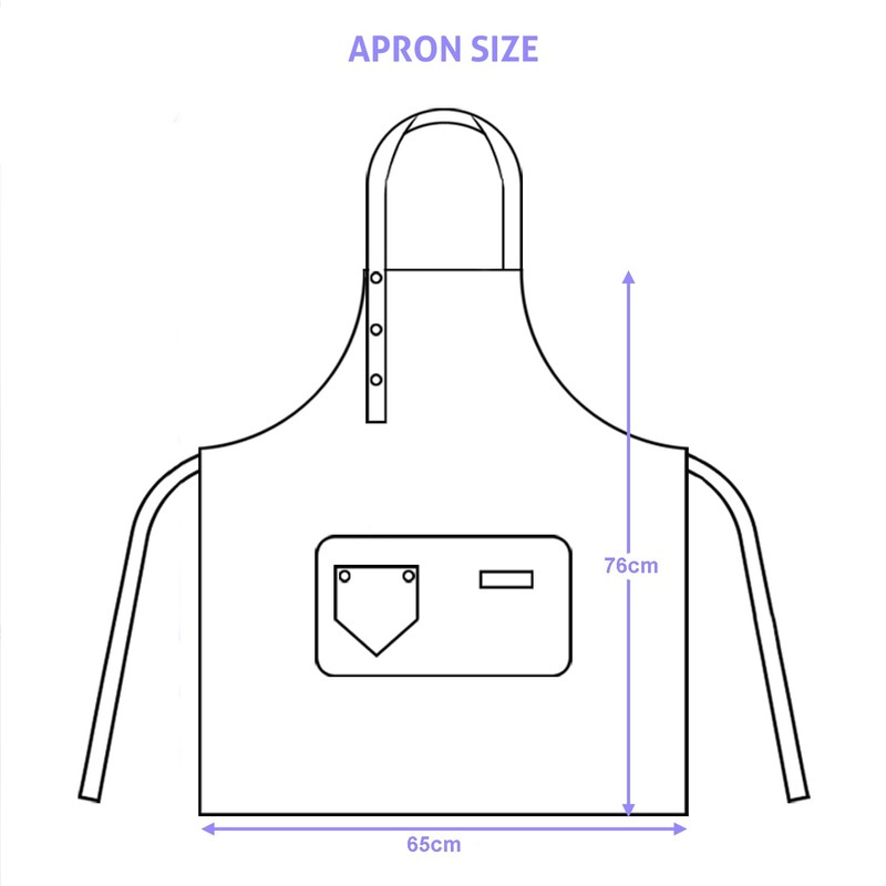 Yotsuba Apron, Unisex Bib Apron, Upgraded Waterproof Canvas, Adjustable, Multiple