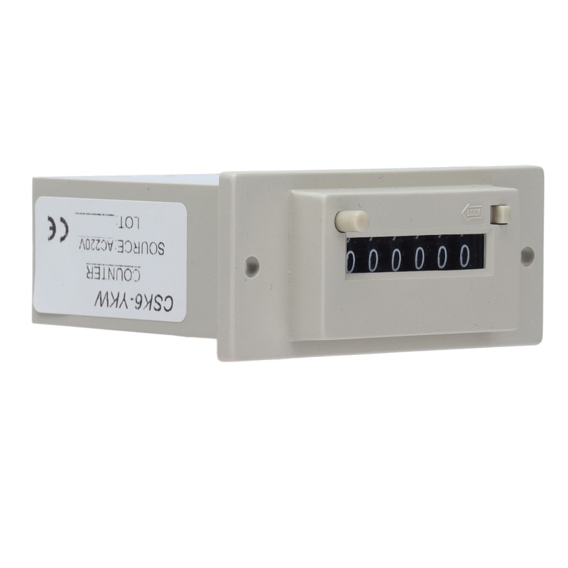 Electromagnetic Counter 0‑999999 6 Digit Industrial Pulse Totalizer for Machine
