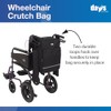 Days Wheelchair Bag with Crutch Pocket, 27L, Black