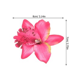 TENDYCOCO 10pcs Tropical Flower Hair Hibiscus Plumeria Hair Hair Accessories Flower Alligator Card Issue Holiday Hair Fabric
