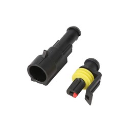 Aiqeer 15 Set Car Waterproof Electrical Connectors, Car Waterproof Cable Connector Plug Socket Kit (1 Pin, 2 Pin, 3 Pin)