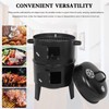 Frezon Detachable 3-in-1 Vertical Charcoal Smoker Portable BBQ Smoker Grill