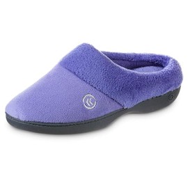 isotoner Women's Classic Hoodback W Memory Foam Slipper, Deep Periwinkle, 6.5-7