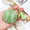 Rhinestone Baseball Keychain for Women and Men,Bling Sport Ball Keyring