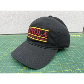 The Game Loyola University Chicago 3 Line / Split Bar Design Strapback Hat - by The Game