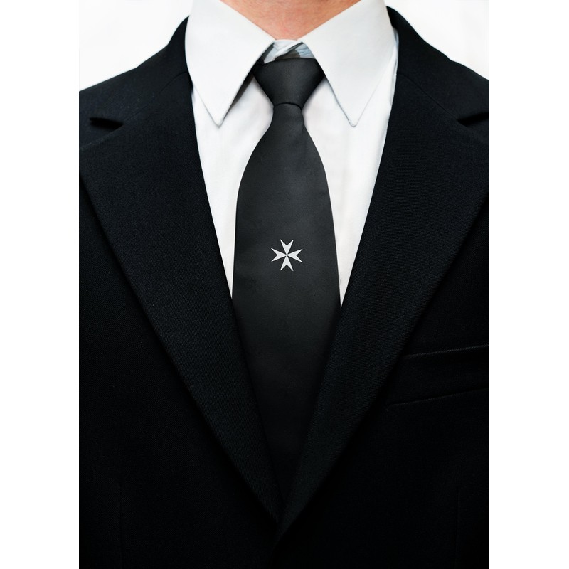 Knight Malta Silk Tie & Cufflinks