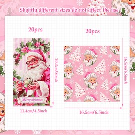 40 PCS Christmas Pink Party Napkins Xmas Tree Paper Napkins Disposable Merry Christmas Party Decorations Luncheon Winter Napkin Birthday Party Supplies