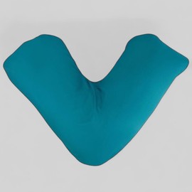 Pro Home V Shaped Pillowcase Soft 100% Poly-Cotton V Pillow Cases Covers Only For V Shaped Pillows For Adults Back & Neck Support Orthopedic Pregnancy/Nursing V Cushion Cover(Teal, Only Pillowcase)