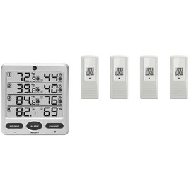 Ambient Weather WS-10-X4 Wireless Indoor/Outdoor 8 Channel Thermo-Hygrometer with Four Remote Sensors