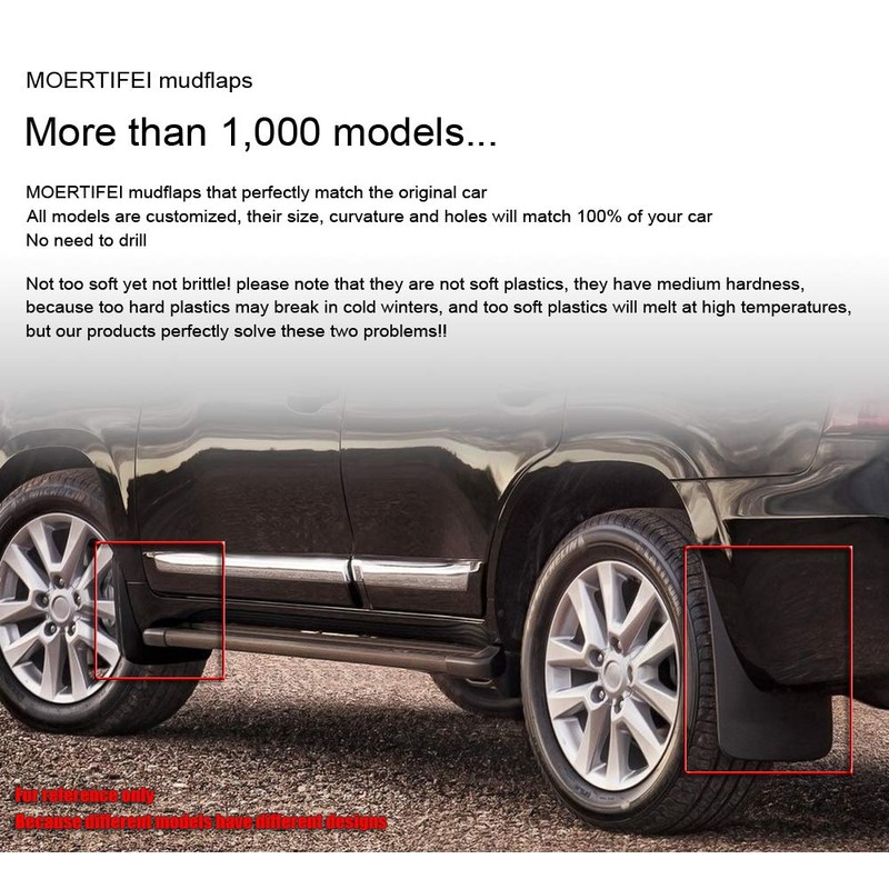 MOERTIFEI Mudguards Mud Flaps Splash Guards Fenders Compatible with 2019-2024