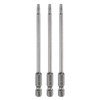 sourcing map 3pcs TT15 Security Torx Head Screwdriver Bit 4.33"
