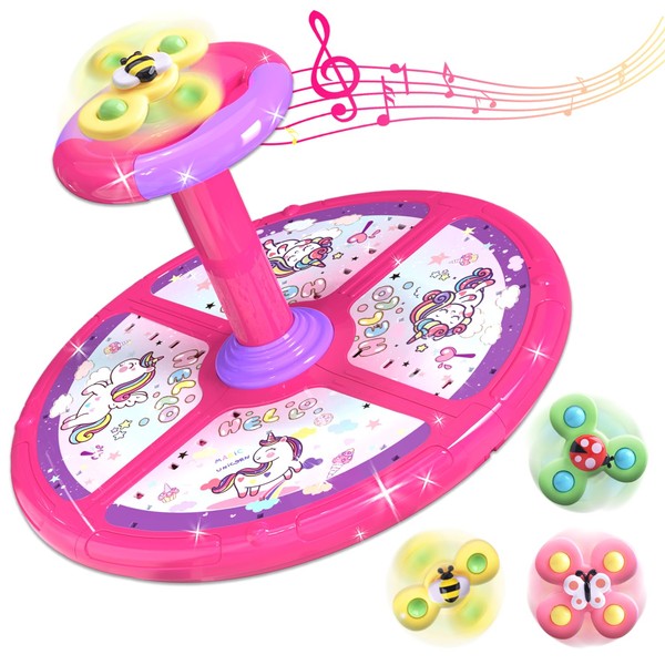 Unicorn Sit and Spin Toys for Toddlers 1-3,360° Rotation Sit