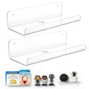 OAPRIRE Clear Acrylic Wall Shelf Set of 2, 10" Floating