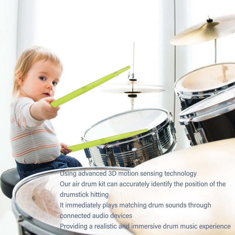 Air Drumsticks, Portable Electric Air Drum Set, Virtual Reality Drums