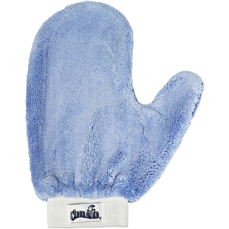CleanAide Microfiber Terry Weave Dusting & Polishing Mitt, Lint-Free, Scratch-Free,