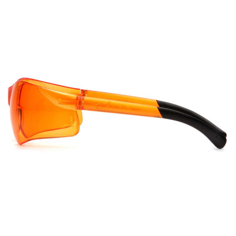 Pyramex S2540S Ztek Safety Glasses Orange Lens Orange Frame ANSI