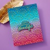 Spellbinders Peacock Motif Embossing Folder, Clear