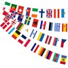 AhfuLife Eurovision European Flag Bunting, 37 Countries Double Sided Fabric