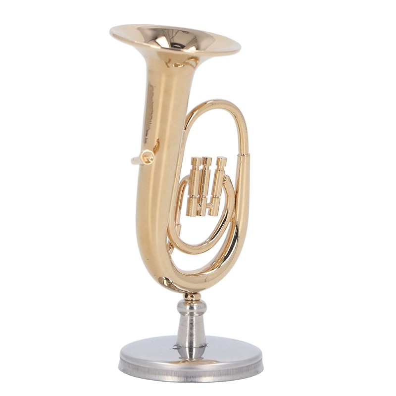 Miniature Tuba Model Brass Gold Plated Euphonium Mini Miniature Tuba