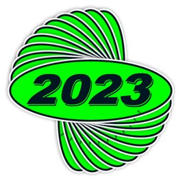 Versa-Tags Versa Tags 2023 Oval Model Year Car Dealer Window Stickers Proudly Made in The USA Versa Oval Model Windshield Year Stickers are Chartreuse Green Black in Color Come Twelve (12) to A Pack