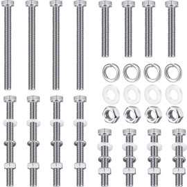 Tandefio 16 Pcs 304 Stainless Steel U Channel Sign Post Attachment Kit Sign Mounting Hardware Road Sign Hardware 2-3/4" and 1-1/2" Sign Post Mounting Bolts and Nuts for U Channel Post Accessories