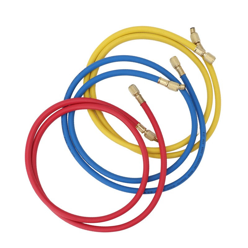 3pcs 150cm Refrigerant Charging Hose Air Conditioner Charging Hose 1/4in
