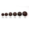 Eden Button Leather Style Walnut Button, 0.8 inches (21.5 mm),