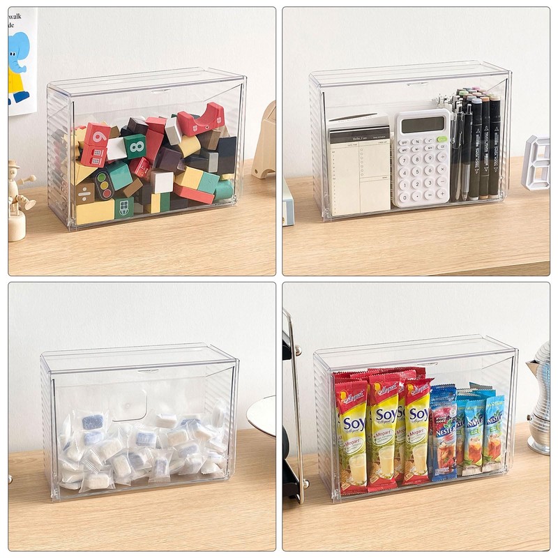 NINEWEEN Clear Dishwasher Detergent Pod Holder for Kitchen Cabinet, Plastic
